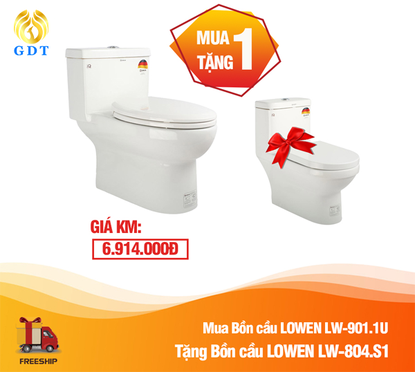 Bồn cầu LOWEN 1 khổi LW-901.1U